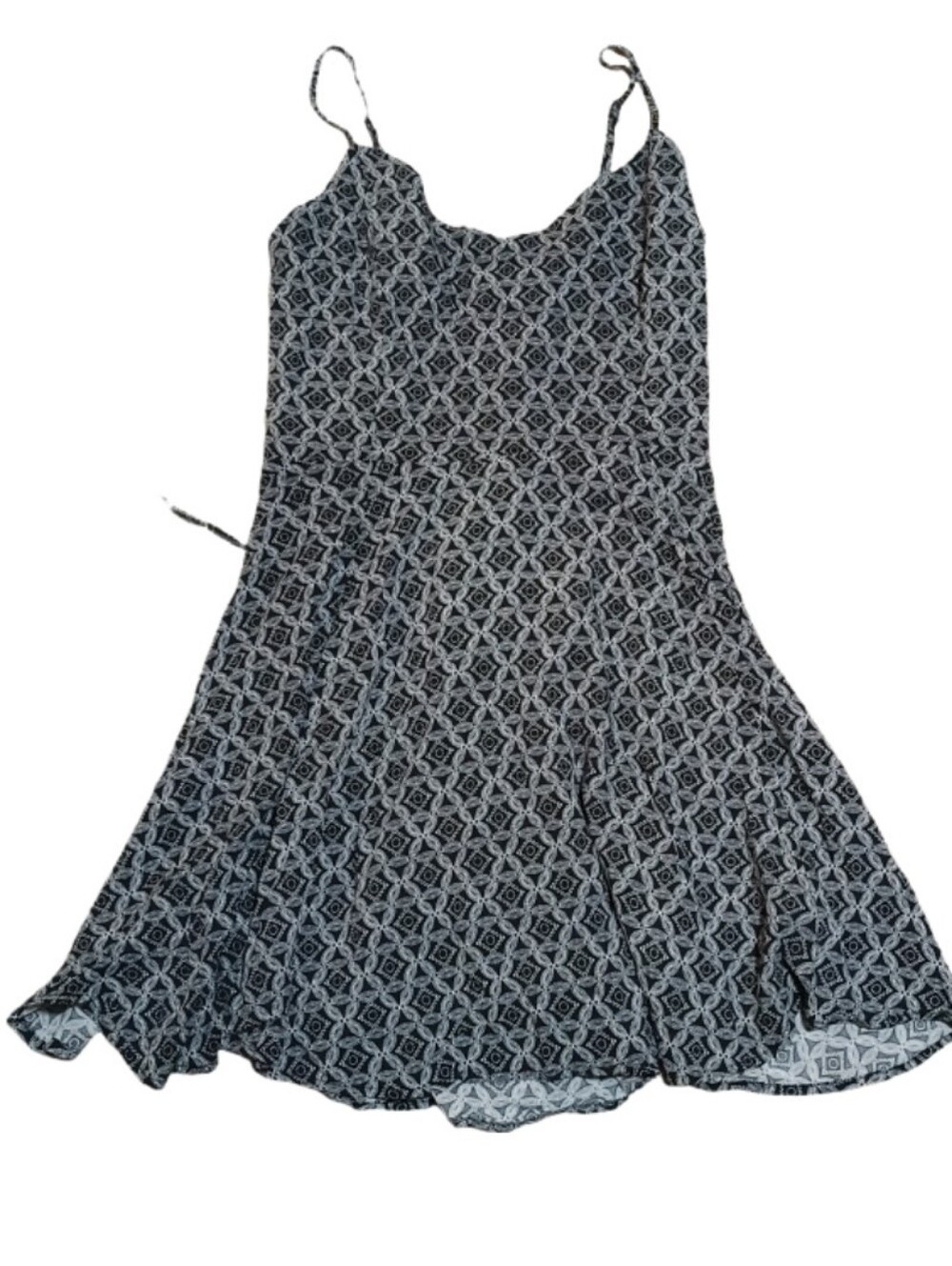 Charlotte Russe Black & White Geometric Spaghetti-Strap Mini Dress